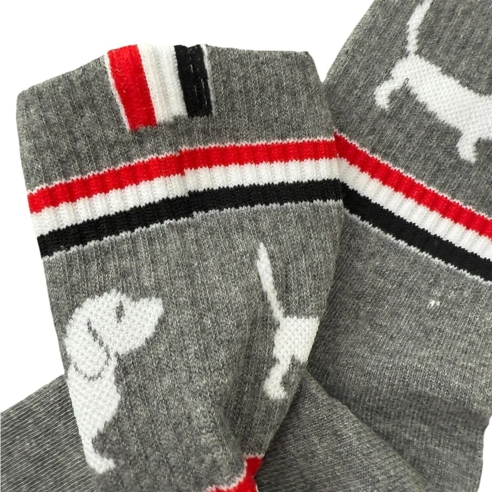 NWT Dachshund Dog Socks Gray, White, and Black Socks Pack of 3